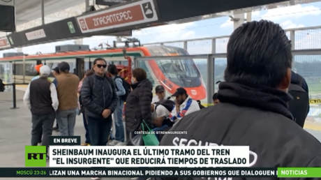 Sheinbaum inaugura el último tramo del tren "El Insurgente", que reducirá tiempos de traslado