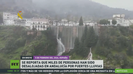 Se reporta que miles de personas han sido desalojadas en Andalucía por fuertes lluvias