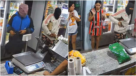 VIDEO: pánico en una tienda por un violento asalto a punta de pistola