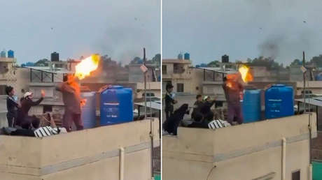 VIDEO: Hombre se quema la cara al intentar impresionar a sus amigos
