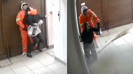 VIDEO: Ladrones se disfrazan de barrenderos para asaltar a una mujer