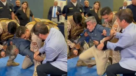 Un ministro argentino se somete a una descarga eléctrica para presentar un nuevo dispositivo policial (VIDEO)