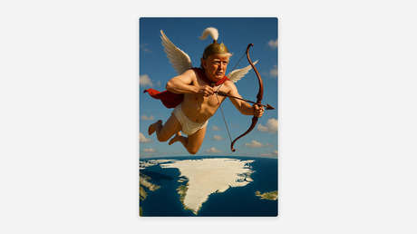 FOTO: EE.UU. lanza un 'mensaje de Cupido' a Groenlandia