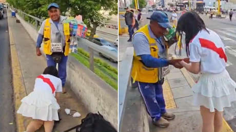 VIDEOS: 'Streamer' japonesa pide perdón de rodillas a un vendedor ambulante en Perú ¿qué pasó?