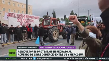 Agricultores protestan en rechazo al acuerdo de libre comercio entre la UE y Mercosur