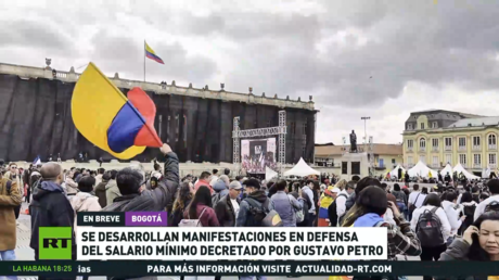 Realizan manifestaciones en defensa del salario mínimo decretado por Gustavo Petro