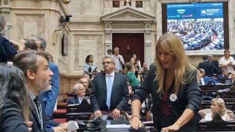 VIDEO: Diputada argentina desenchufa los micrófonos para interrumpir la sesión por la reforma laboral