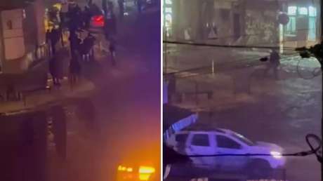 VIDEO: Momento de la explosión en plena calle que apuntó a policías en Ucrania
