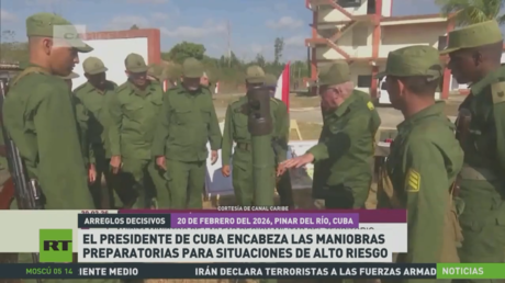 El presidente de Cuba encabeza las maniobras preparatorias para situaciones de alto riesgo