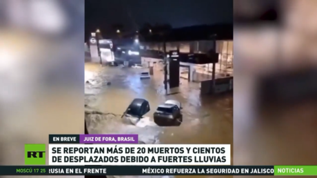 Se reportan más de 20 muertos y cientos de desplazados por fuertes lluvias en Brasil