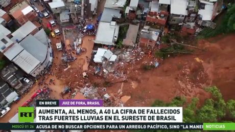 Aumenta a 40 el número de muertos tras fuertes lluvias en el sureste de Brasil