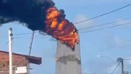 Voraz incendio consume la estatua de Nuestra Señora de Fátima en Brasil (VIDEO)