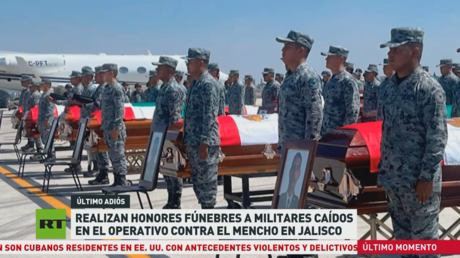 Realizan honores fúnebres a militares caídos en el operativo contra 'El Mencho' en Jalisco