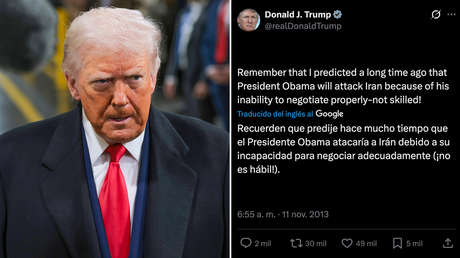 Se hace viral un mensaje de Trump de 2013 sobre Irán