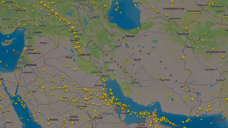 Así se veía el tráfico aéreo tras el ataque de EE.UU. e Israel a Irán (VIDEO)