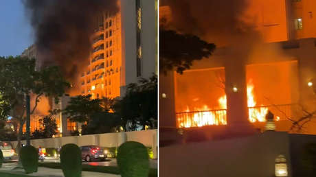 Arde un lujoso hotel en Dubái en medio de escalada bélica en la región (VIDEOS)