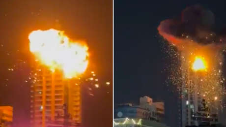 VIDEOS: Dron impacta contra un edificio en Baréin