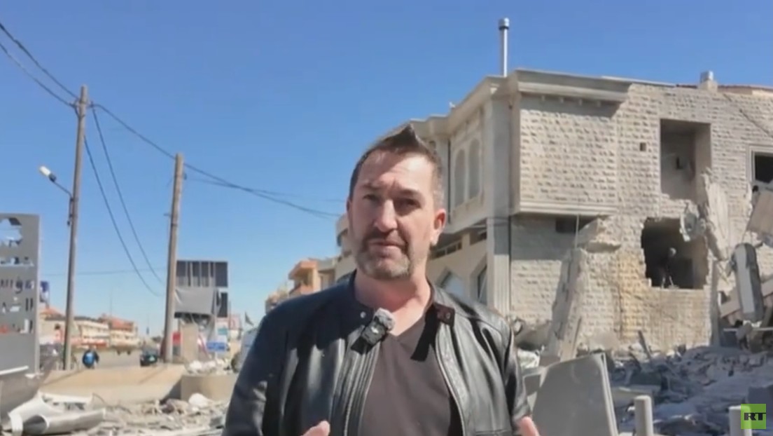 Foto: Reportero de RT sobrevive a bombardeo israelí/Cortesía