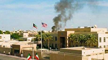 VIDEO: Columna de humo se eleva sobre la Embajada de EE.UU. en Kuwait