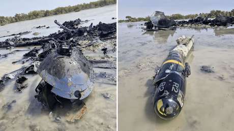 Irán anuncia derribo de un dron avanzado de reconocimiento israelí (FOTOS)