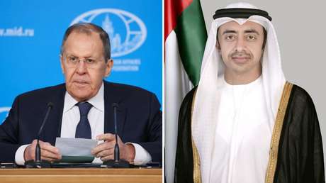 Lavrov y su par de EAU abogan por medidas inmediatas para reducir la escalada en Medio Oriente