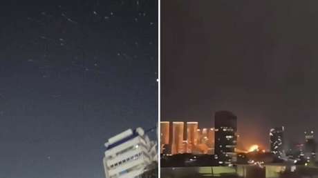 VIDEOS: Misiles iraníes inundan el cielo de Israel