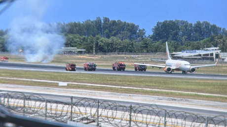 VIDEO, FOTOS: Aterrizaje forzoso deja avión sin parte del tren delantero