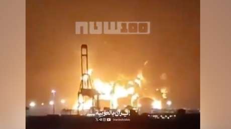 Así luce el puerto de Salalah tras un ataque a la instalación petrolera de Omán