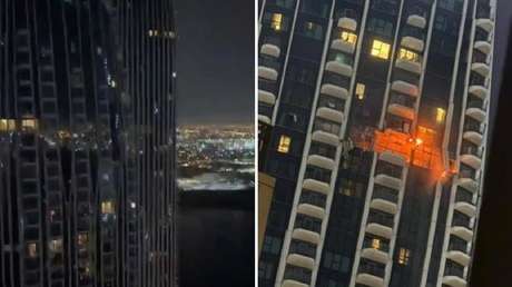 VIDEOS: Un dron se estrella contra un rascacielos residencial en Dubái