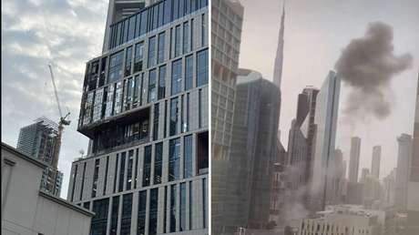 VIDEOS: Drones iraníes impactan en una playa y el centro financiero de Dubái