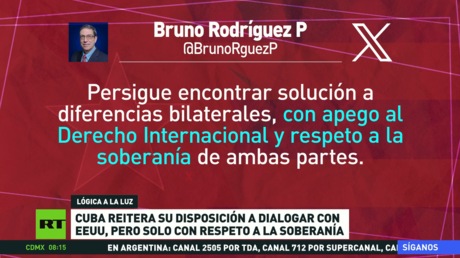 Cuba reitera su disposición a dialogar con EE.UU., pero solo con respeto a la soberanía