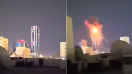 VIDEO: Impacto y explosión en una oficina de Citibank en Dubái