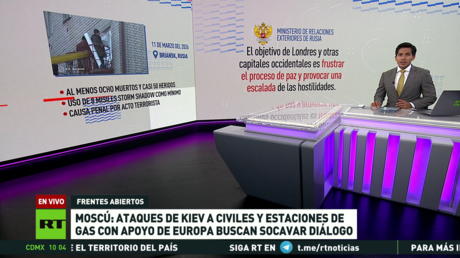 Moscú: Ataques de Kiev contra civiles y estaciones de gas con apoyo de Europa buscan socavar el diálogo