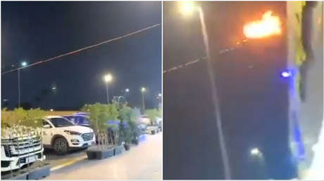 VIDEO: El momento en que defensas interceptan un dron dirigido a la embajada de EE.UU. en Irak