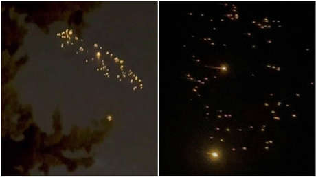 VIDEOS: Lluvia de proyectiles iraníes sobre el cielo de Israel