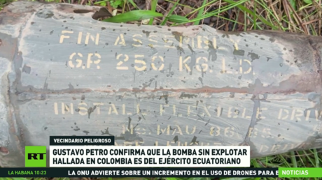 Gustavo Petro confirma que la bomba sin explotar hallada en la frontera es del Ejército ecuatoriano