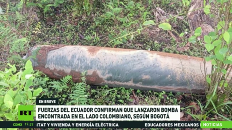 FF.AA. de Ecuador confirman que lanzaron bomba encontrada en el lado colombiano, según Bogotá