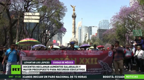 Docentes en México reclaman aumentos salariales y mayor presupuesto para recursos educativos