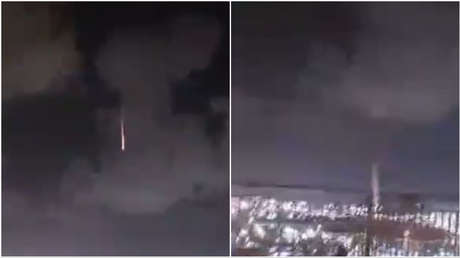 El momento exacto en que un misil cae en Haifa (VIDEO)