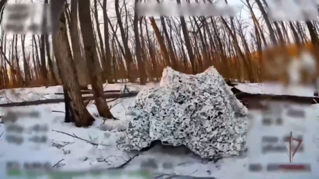 VIDEO: Dron ruso destruye un 'quad' ucraniano camuflado en una zona boscosa