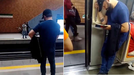 VIDEO: Capturan al expresidente Gabriel Boric usando el metro de Santiago