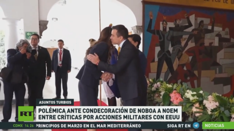 Polémica ante condecoración de Noboa a Noem entre críticas por acciones militares con EE.UU.