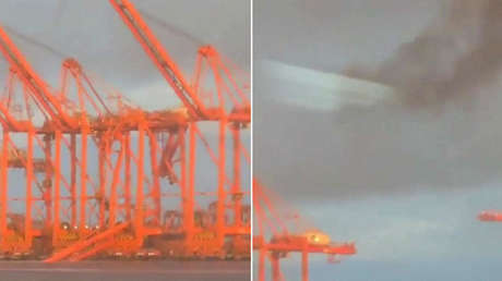 VIDEO: Drones golpean el puerto clave de Omán