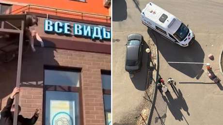 VIDEO: Transeúntes rescatan a un niño de 2 años que cayó desde la ventana de un edificio