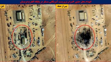 Imágenes satelitales muestran daños en una base estadounidense en Arabia Saudita tras ataque iraní