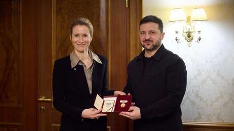 "Satanismo": Zajárova reacciona a la condecoración de Kallas por Zelenski