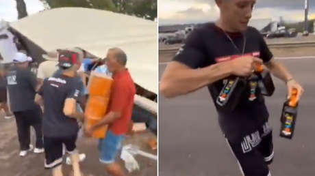 "Dale, Moco, manoteá": Saquean un camión de aceite en Argentina y una 'influencer' se suma grabándolo