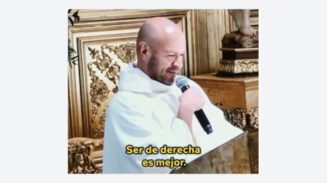 VIDEO: Sacerdote desata polémica tras decir en plena misa que "ser de derecha es mejor"