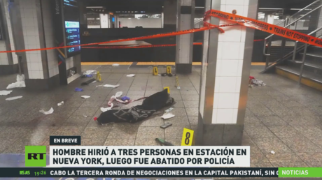 Hombre hiere a tres personas en el metro de Nueva York y es abatido por la Policía