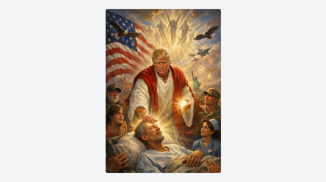 Trump comenta la imagen en la que aparecía como Jesucristo